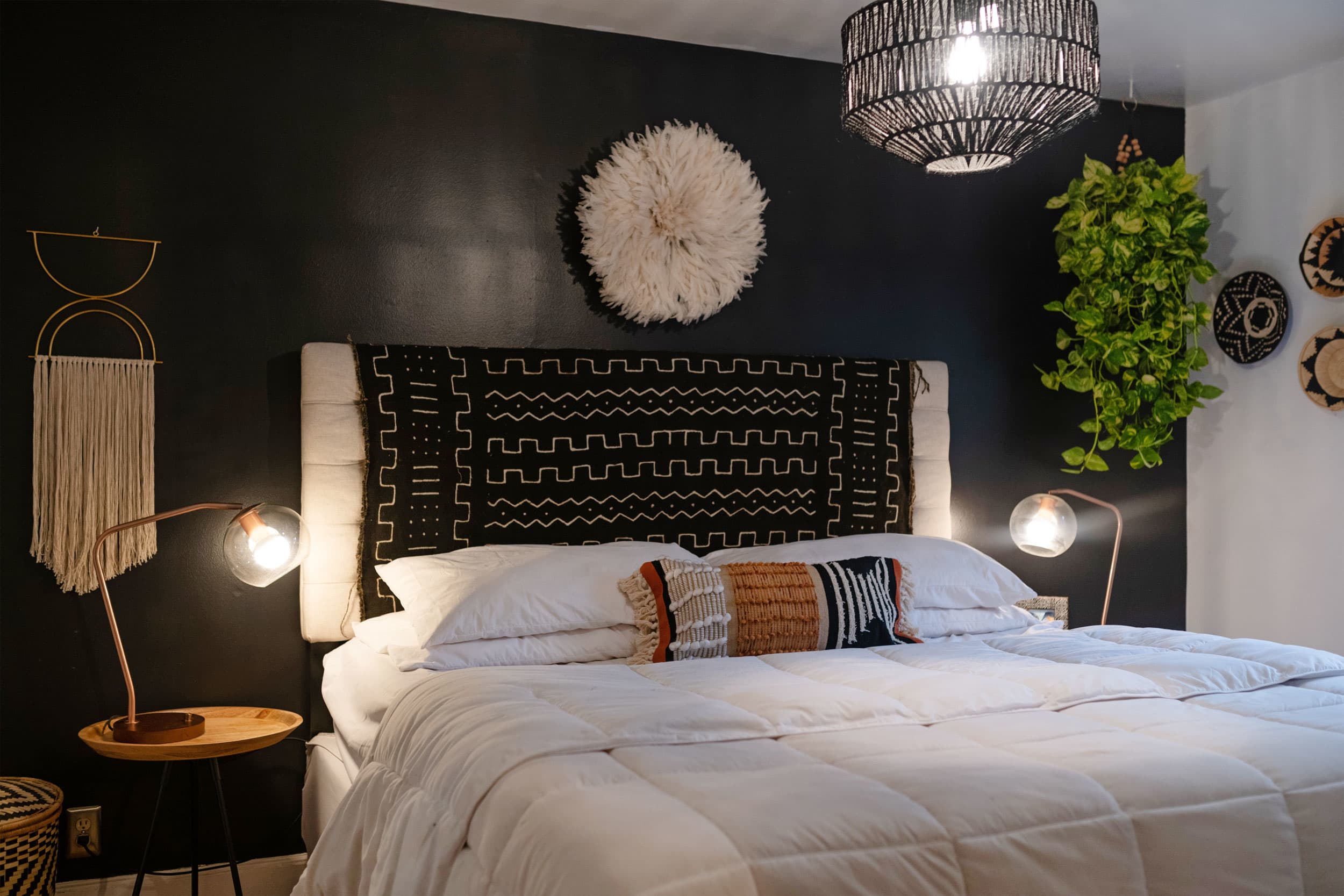 One black on sale wall bedroom